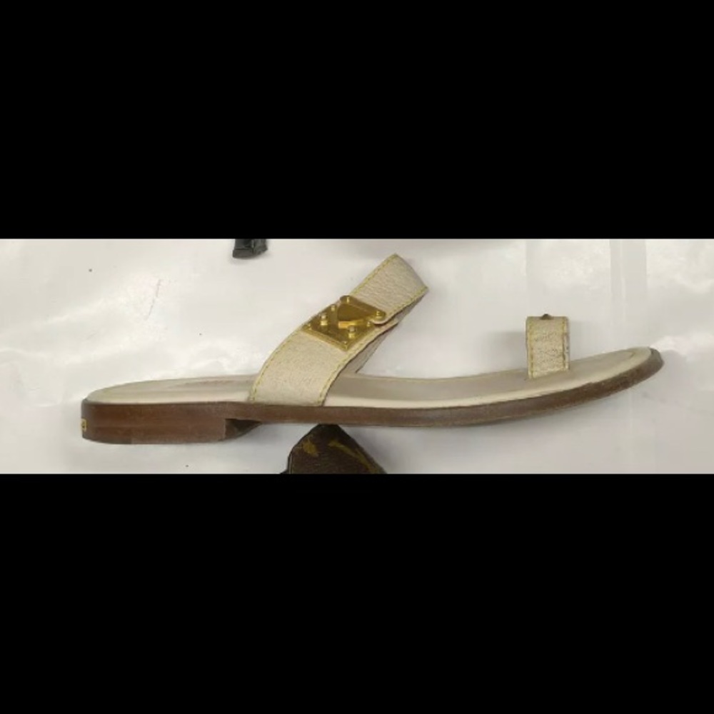 LV Louis Vuitton rare leather sandals 35 - Picture 14 of 16